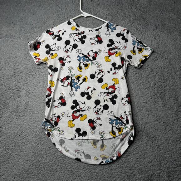 Disney Mickey Mouse Extended Shirt Women's Small Graphic Short Sleeve - Picture 1 of 8